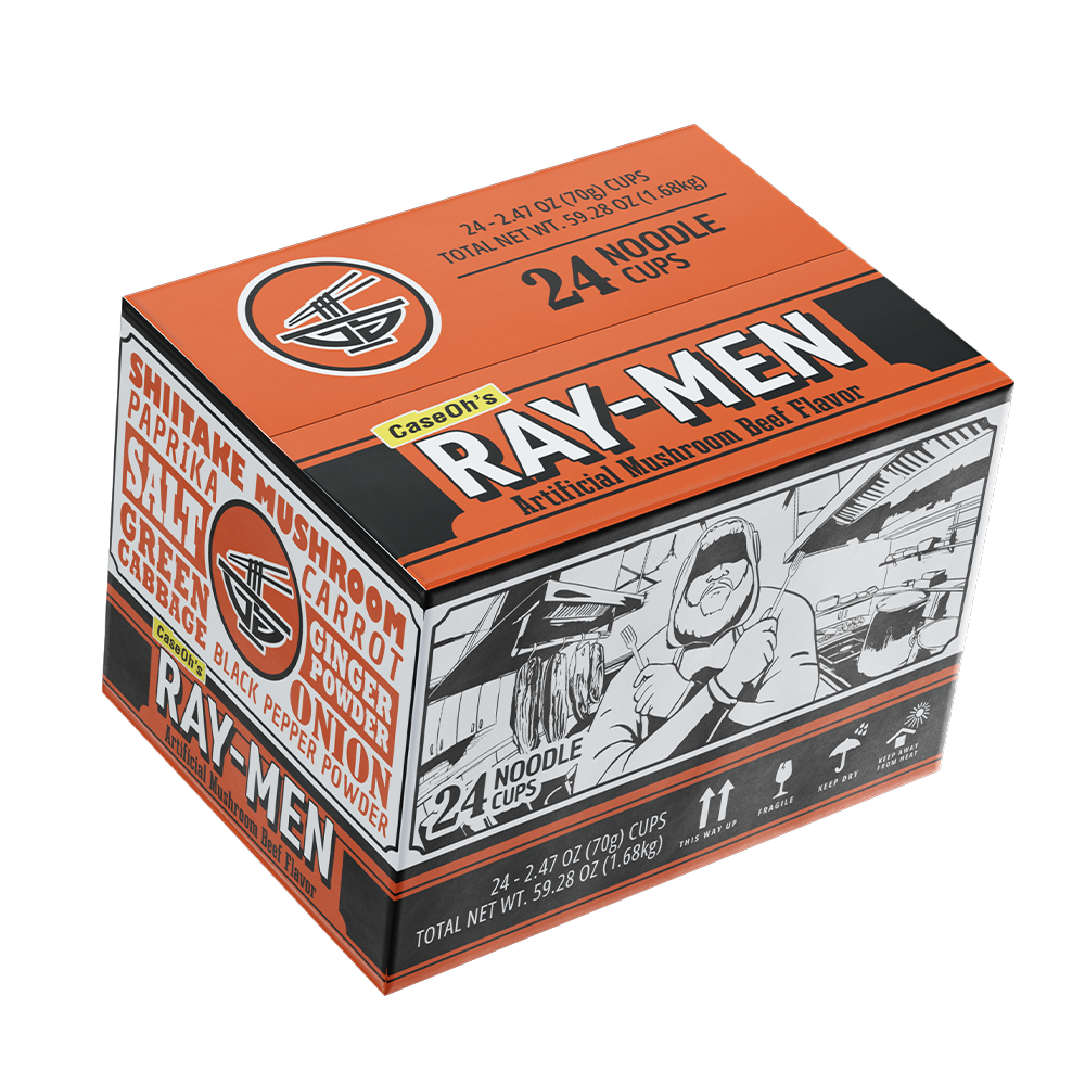 Gamer Soups Instant Noodles - CaseOh's Ray-Men (24 Cup Box)